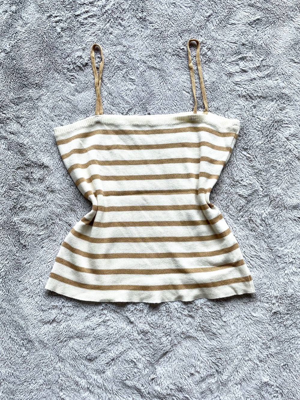 Brown & Cream Spaghetti Strap Cami Top